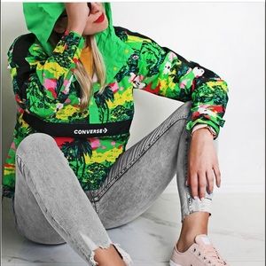 Converse Packable Hooded Rain Jacket Size XS